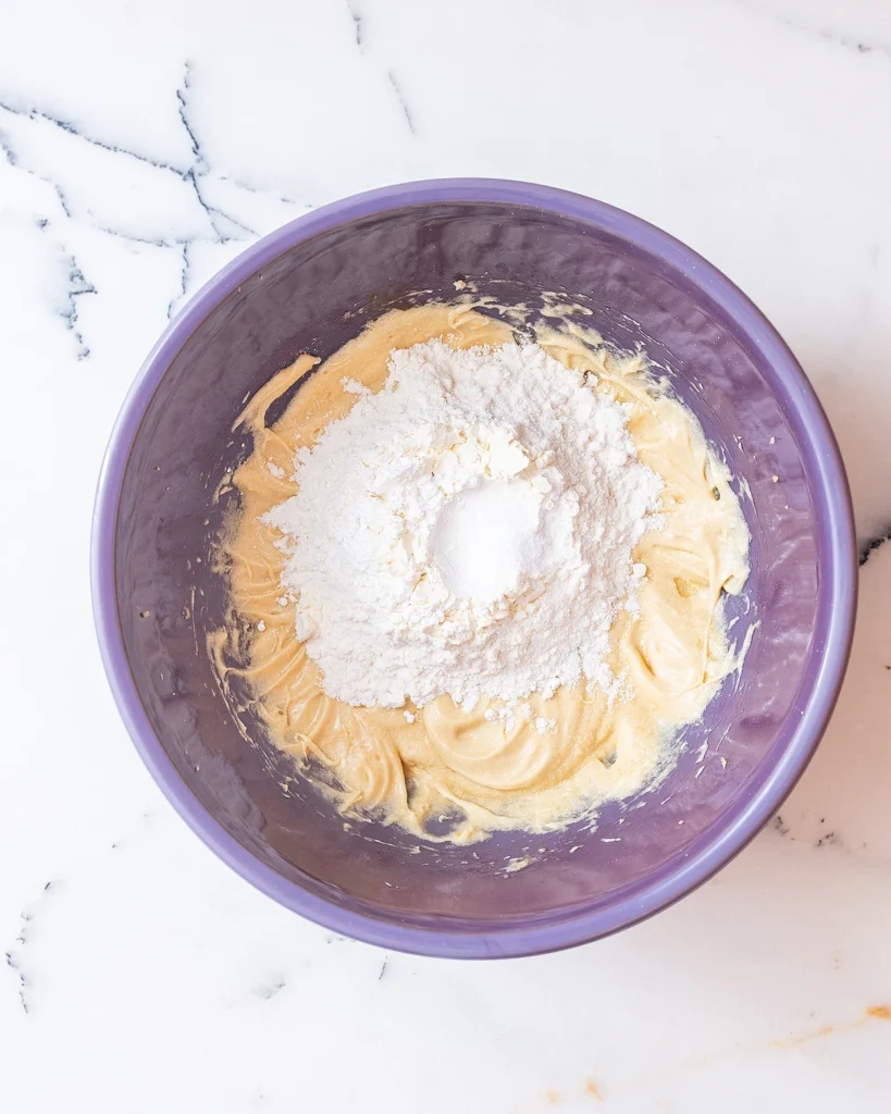 Add dry ingredients to batter