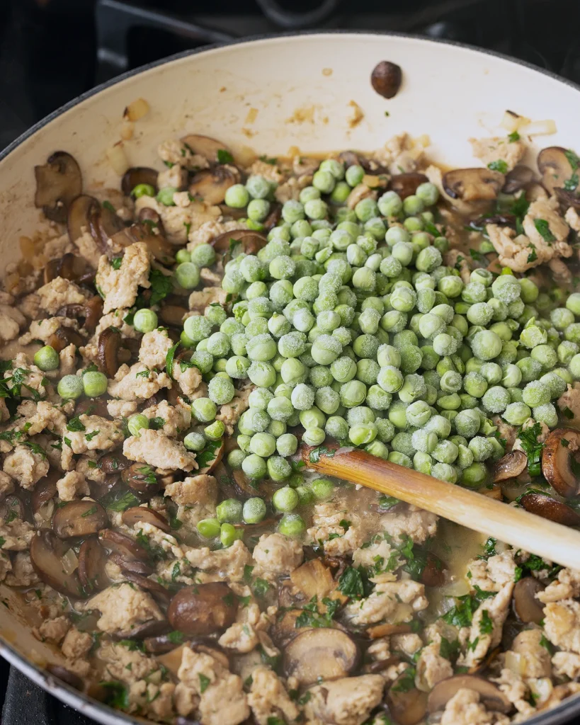 Add frozen peas