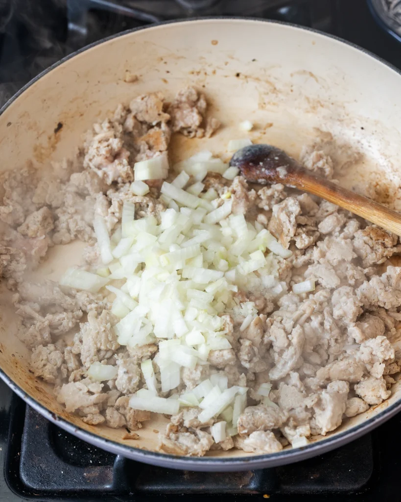 Add onion and garlic