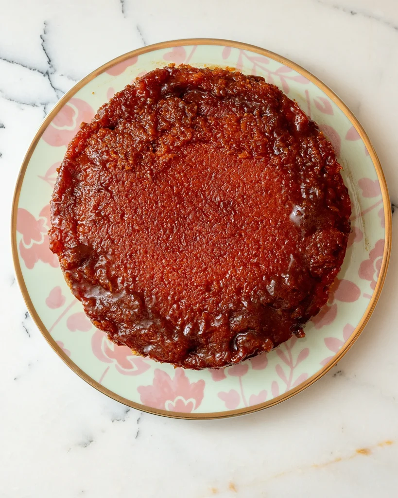 Baked upside down carrot cake