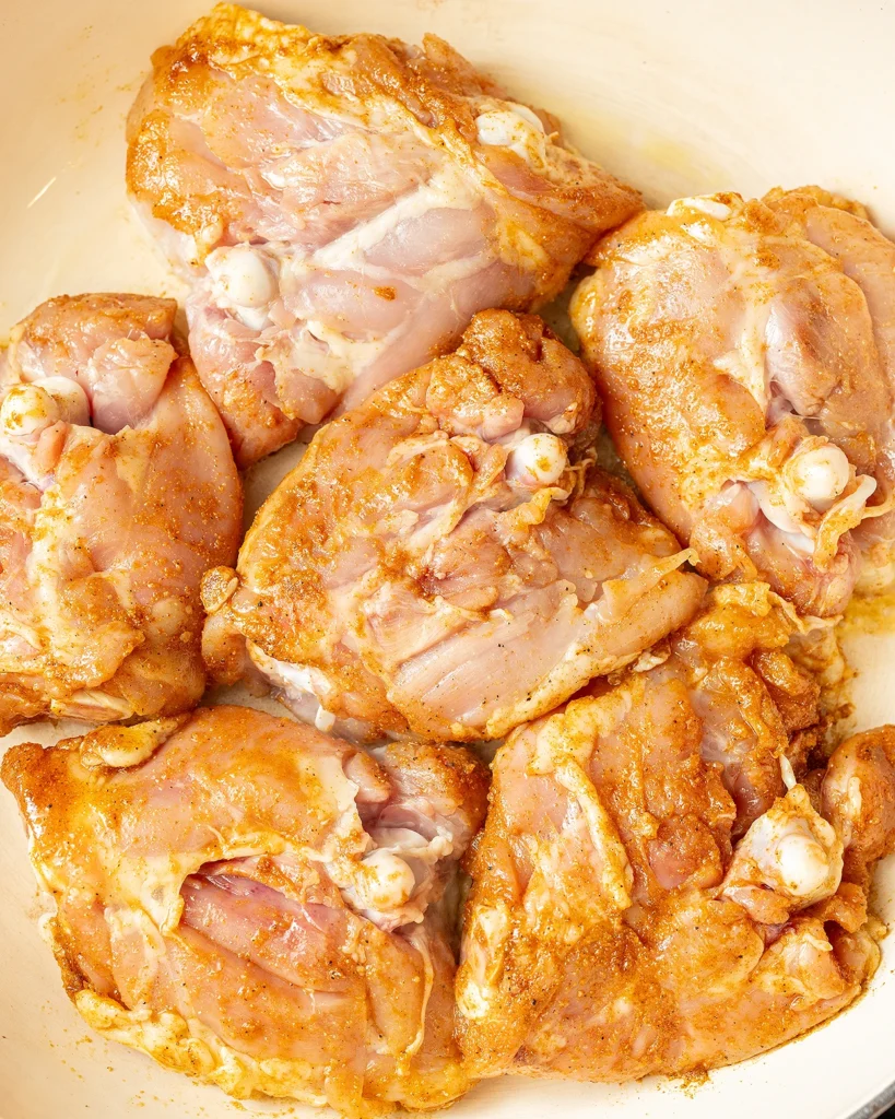 Brown chicken skin