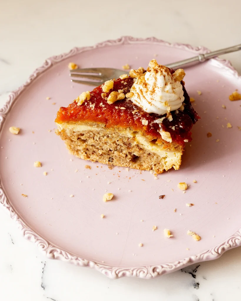 Carrot cake with cream cheese swirl