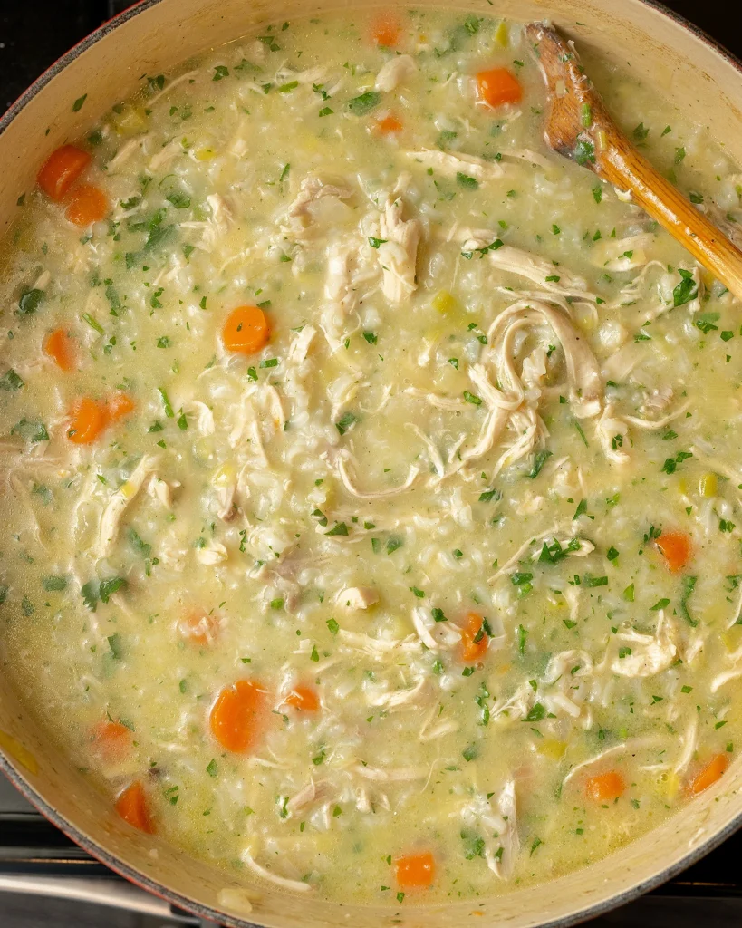 Chicken rice soup cheddar