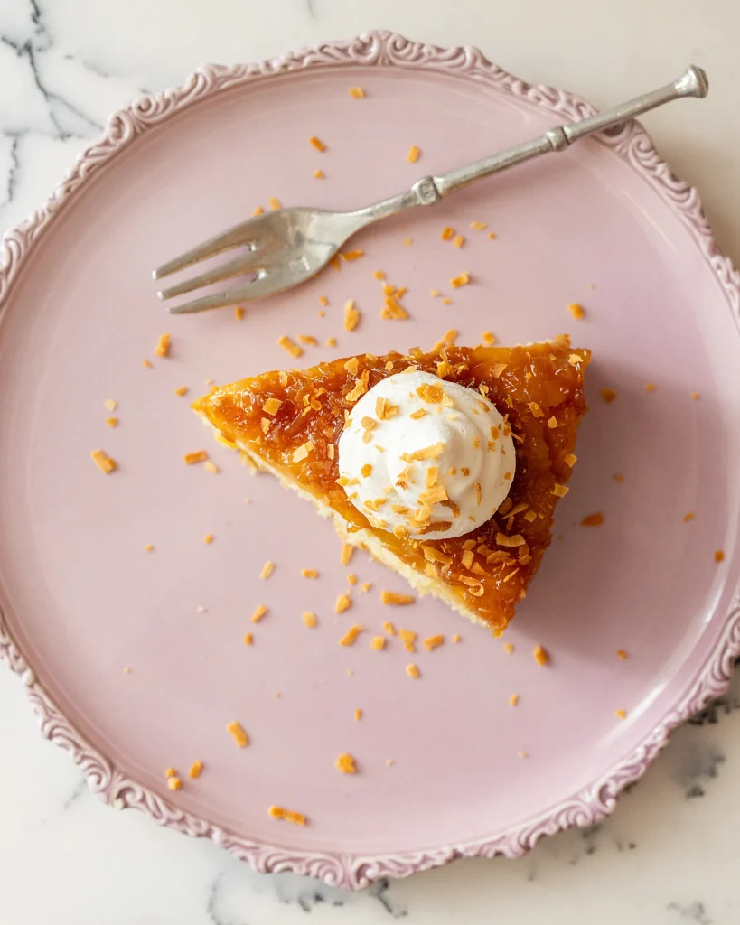 Salted coconut mango cake dessert