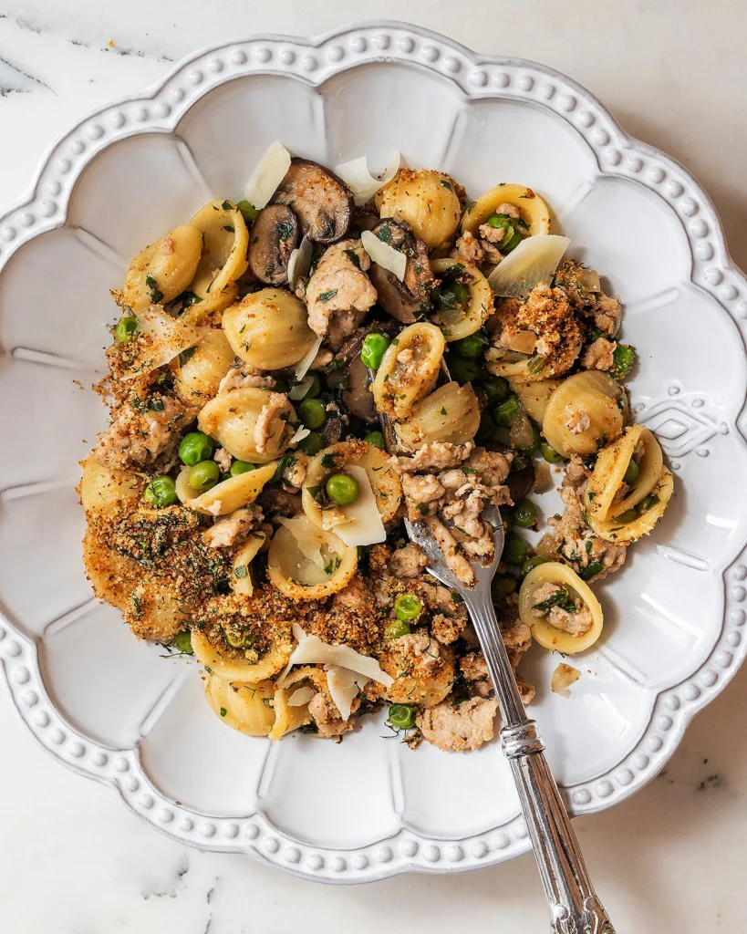 Simple chicken orecchiette