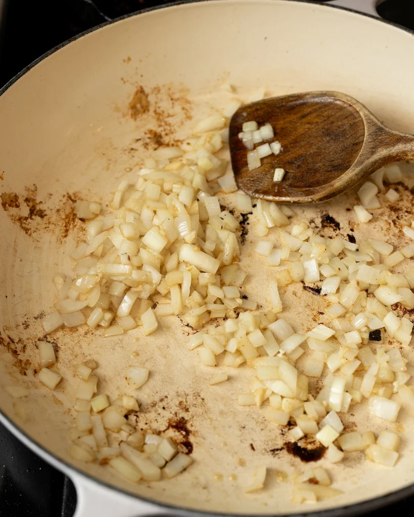 Saute onion and garlic