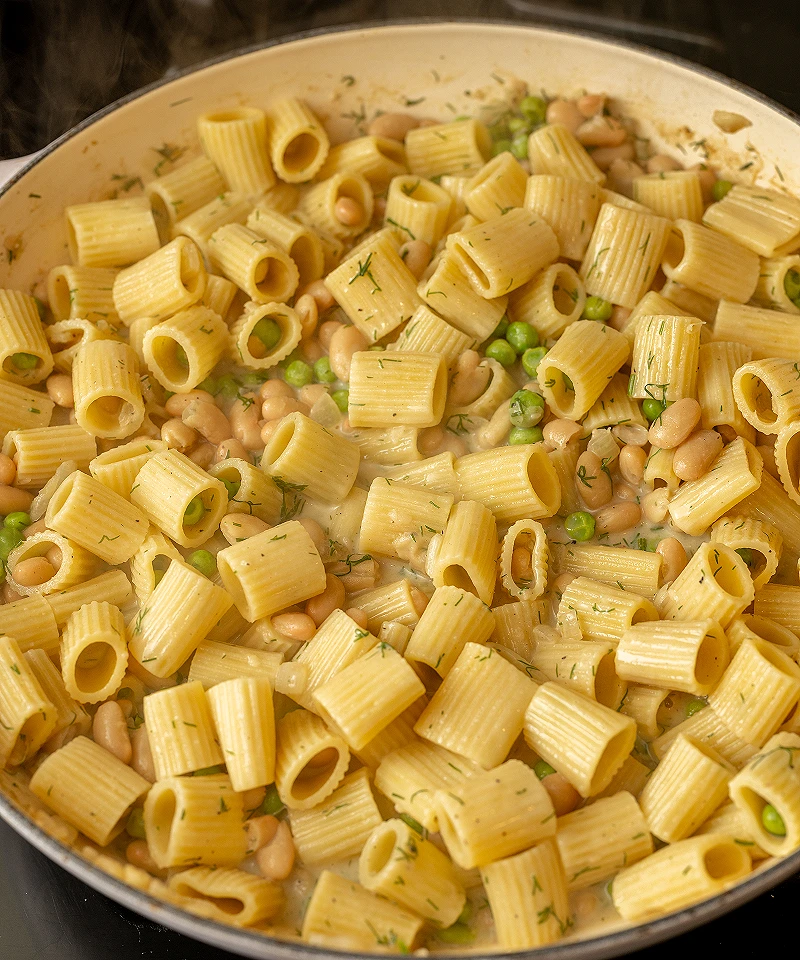 Toss to coat pasta