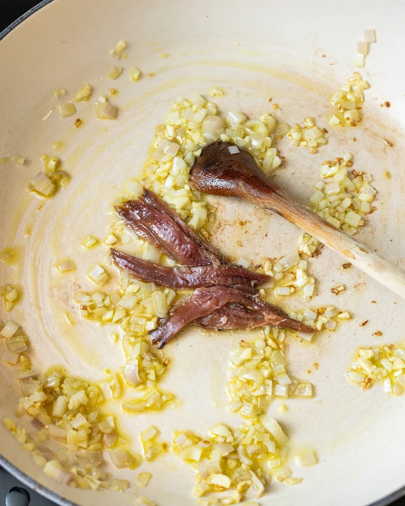 Add anchovies