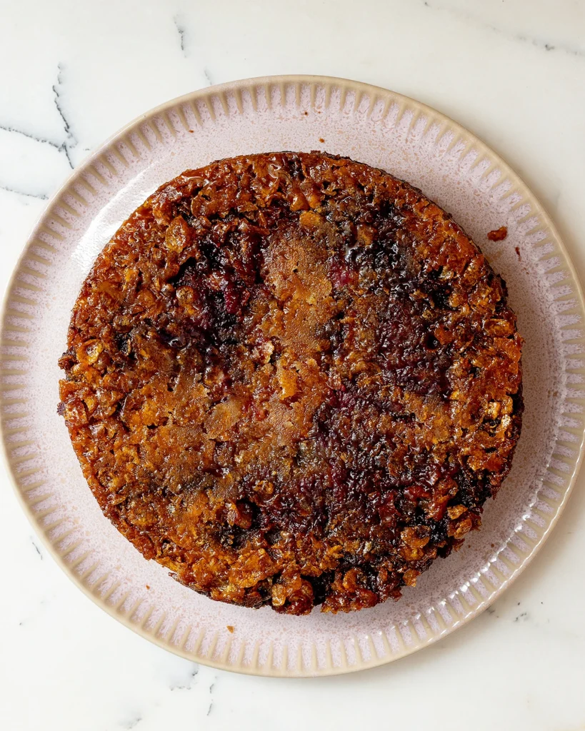 Blueberry cornflake upside down cake
