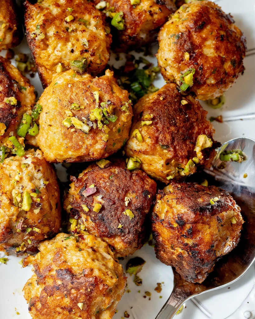 Juicy Harissa chicken meatballs