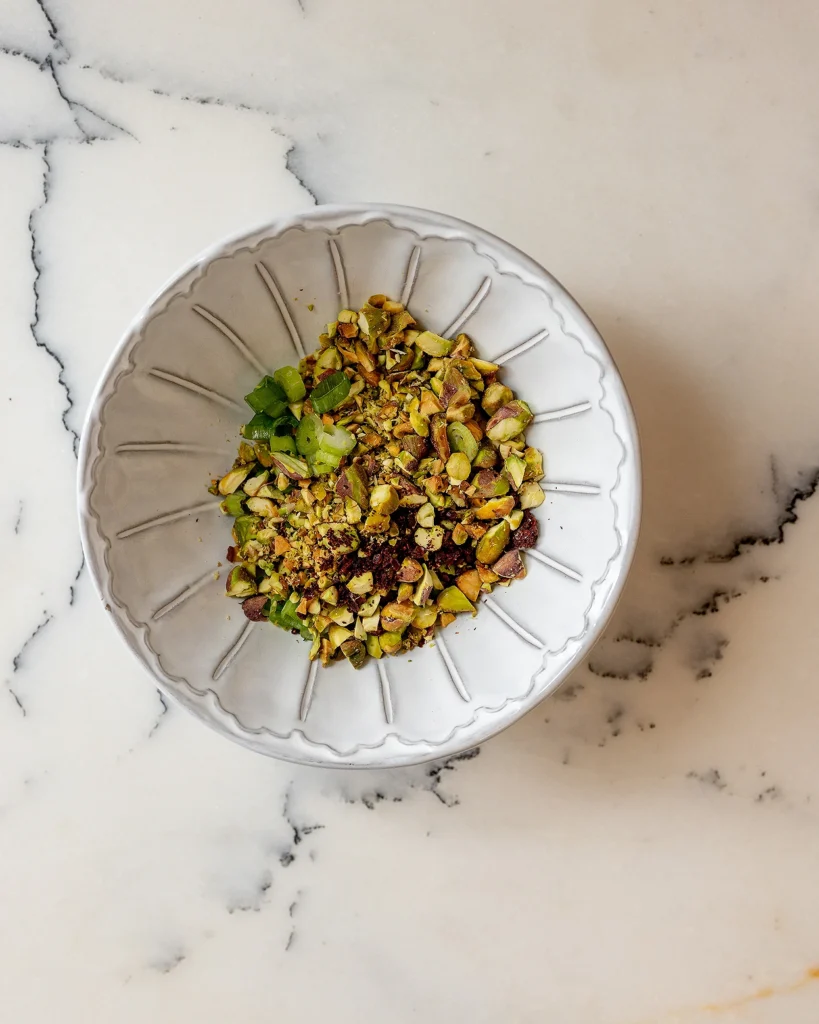 Pistachio sumac garnish