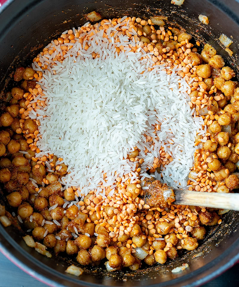 Add white rice