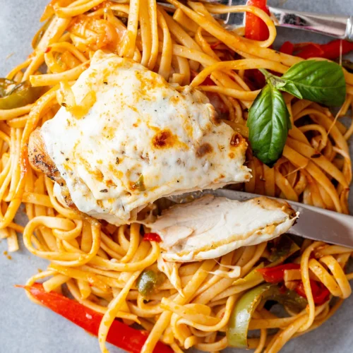 Chicken and Pepper Linguine Recipe