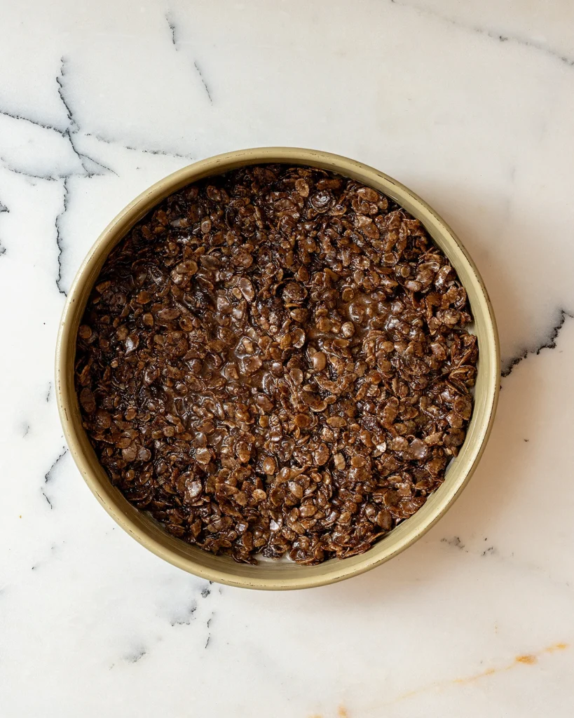 Cocoa pebbles caramel layer