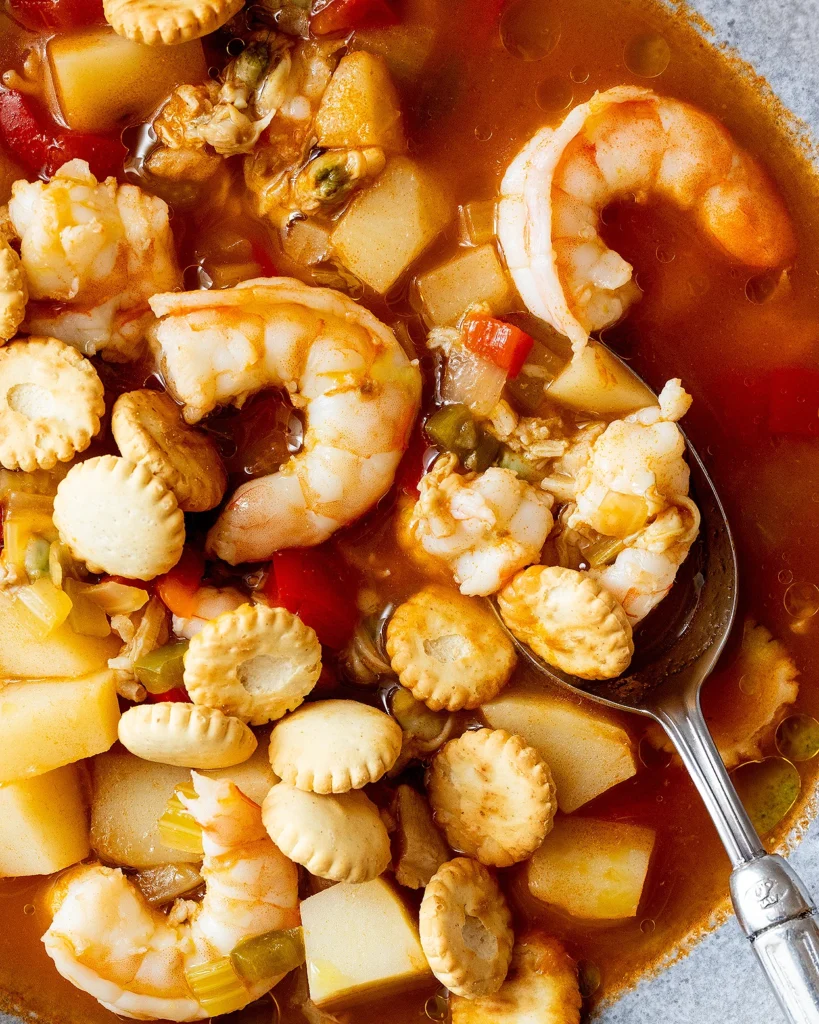 Shrimp and clam chowder