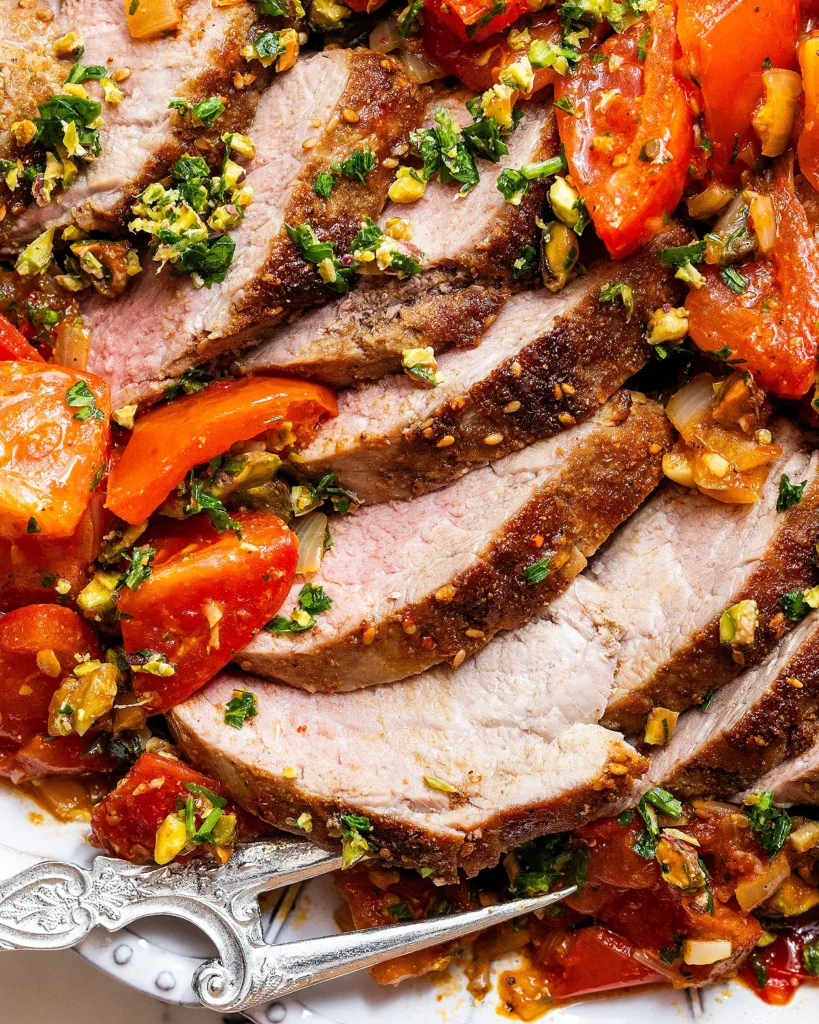 Summer tomato pork recipe