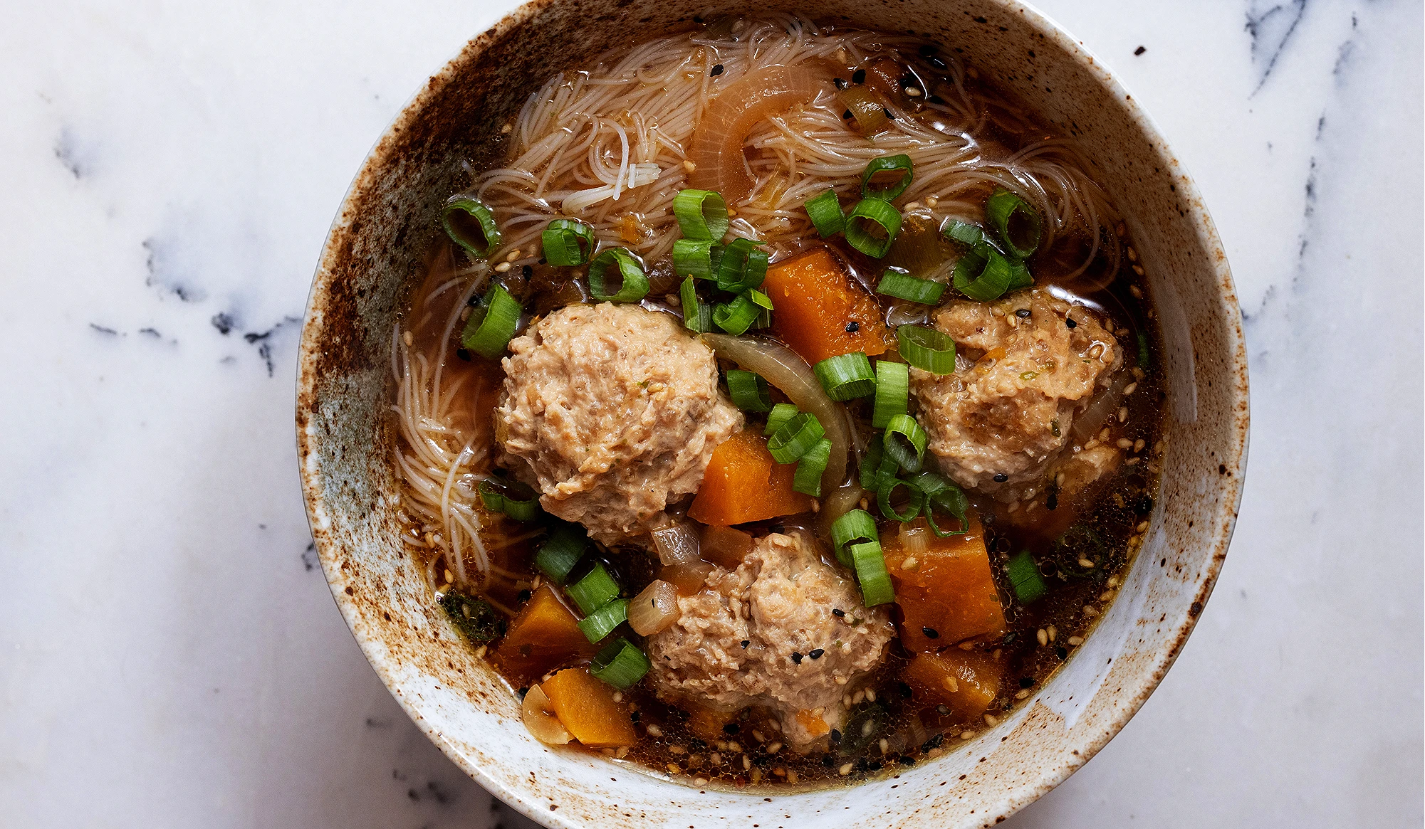 Chicken Meatball and Squash Soup