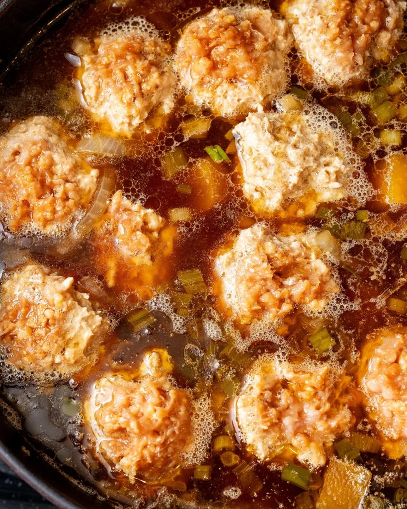 Chicken meatball soup