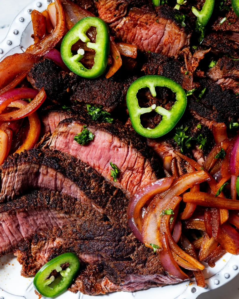 Reverse seared steak for taco salad
