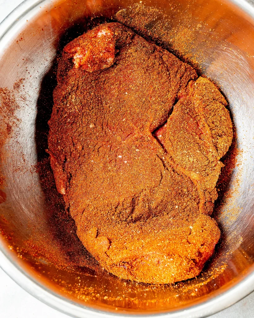 Season the sirloin steak