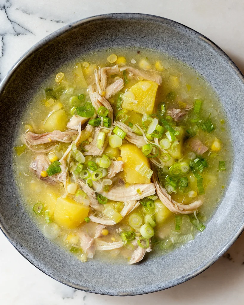 Spicy chicken corn soup