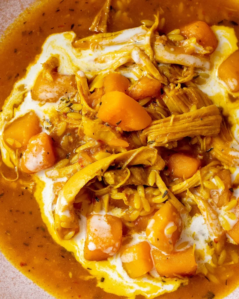 Chicken and Butternut Squash Soup with Coconut