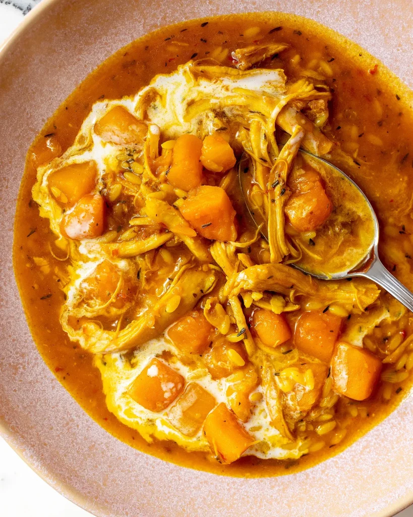 Chicken squash soup coconut milk