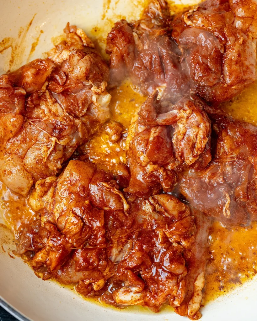 How long to brown chicken thighs