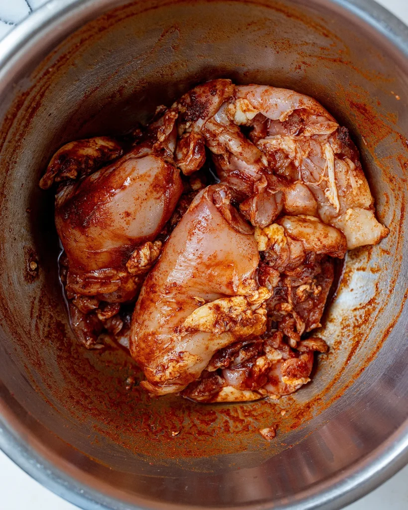 Marinated chicken thighs