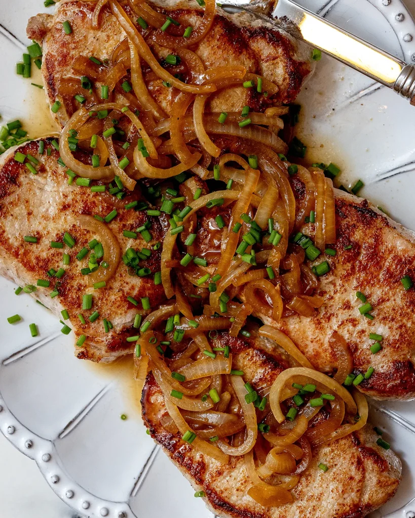 Pork chops with beau monde